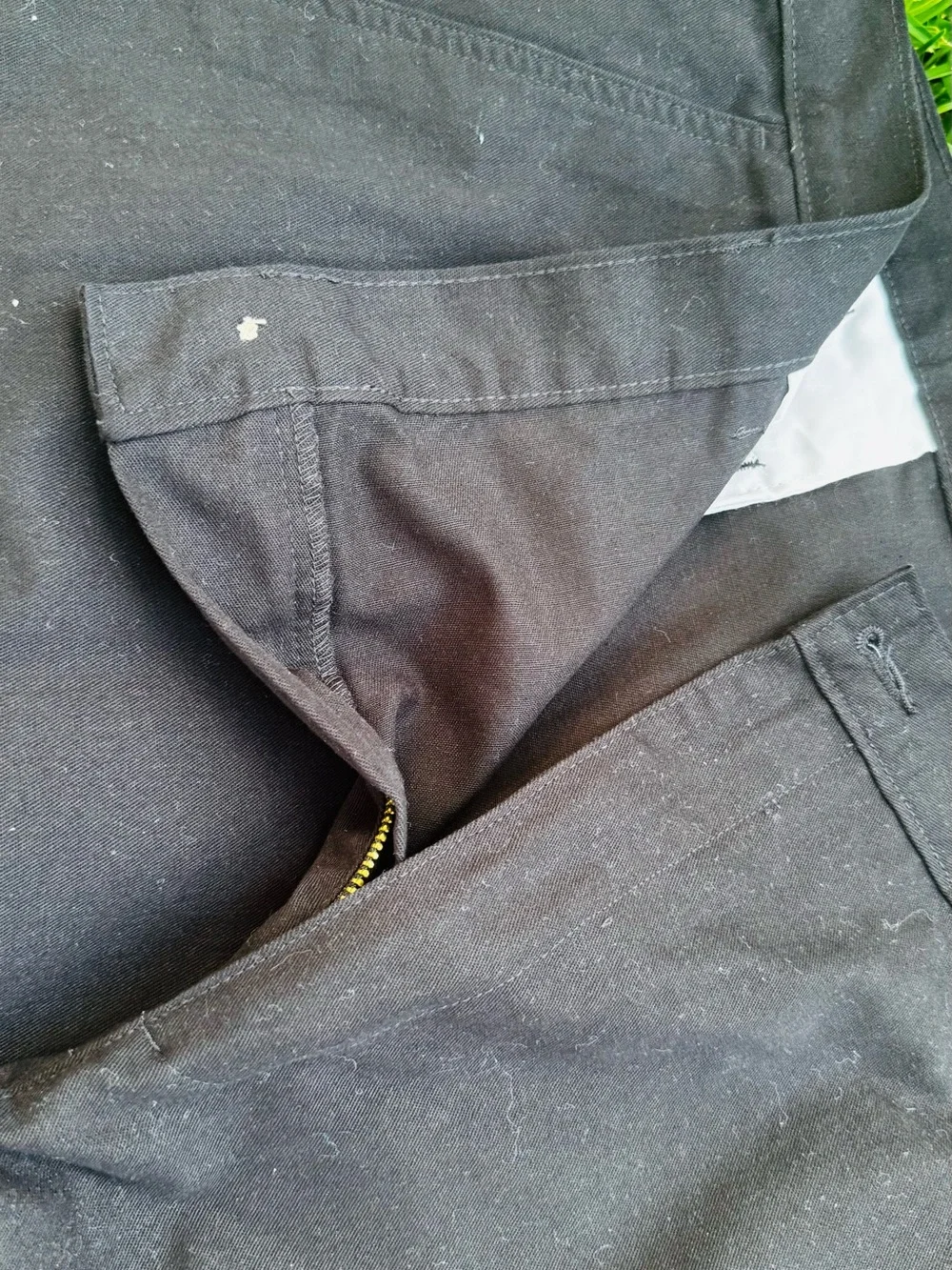 George Men's 44x32 Black Chino Pants Straight Fit